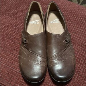 Dansko Brown Slip-On Loafers with Streamlined Design